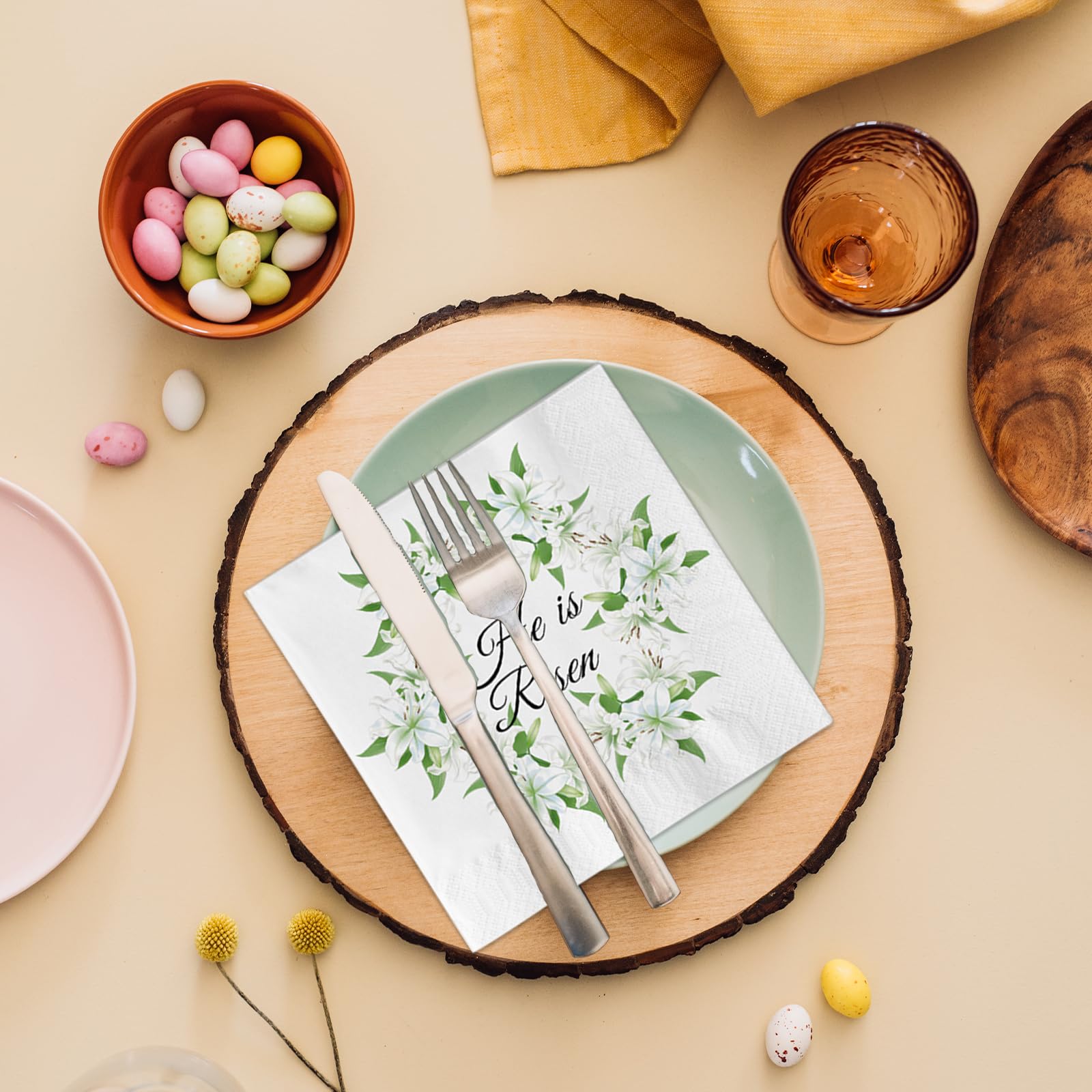 Church table Easter napkins 100 count for gatherings