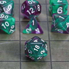 D10 percentile die CiaraQ 7pcs polyhedral dice set