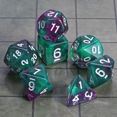 D20 die from CiaraQ 7pcs polyhedral dice set