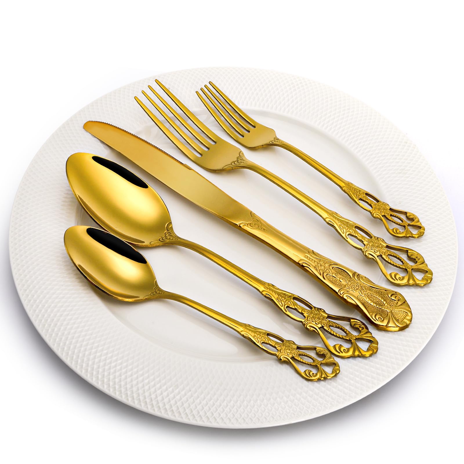 Gift-ready gold silverware set from Cididu