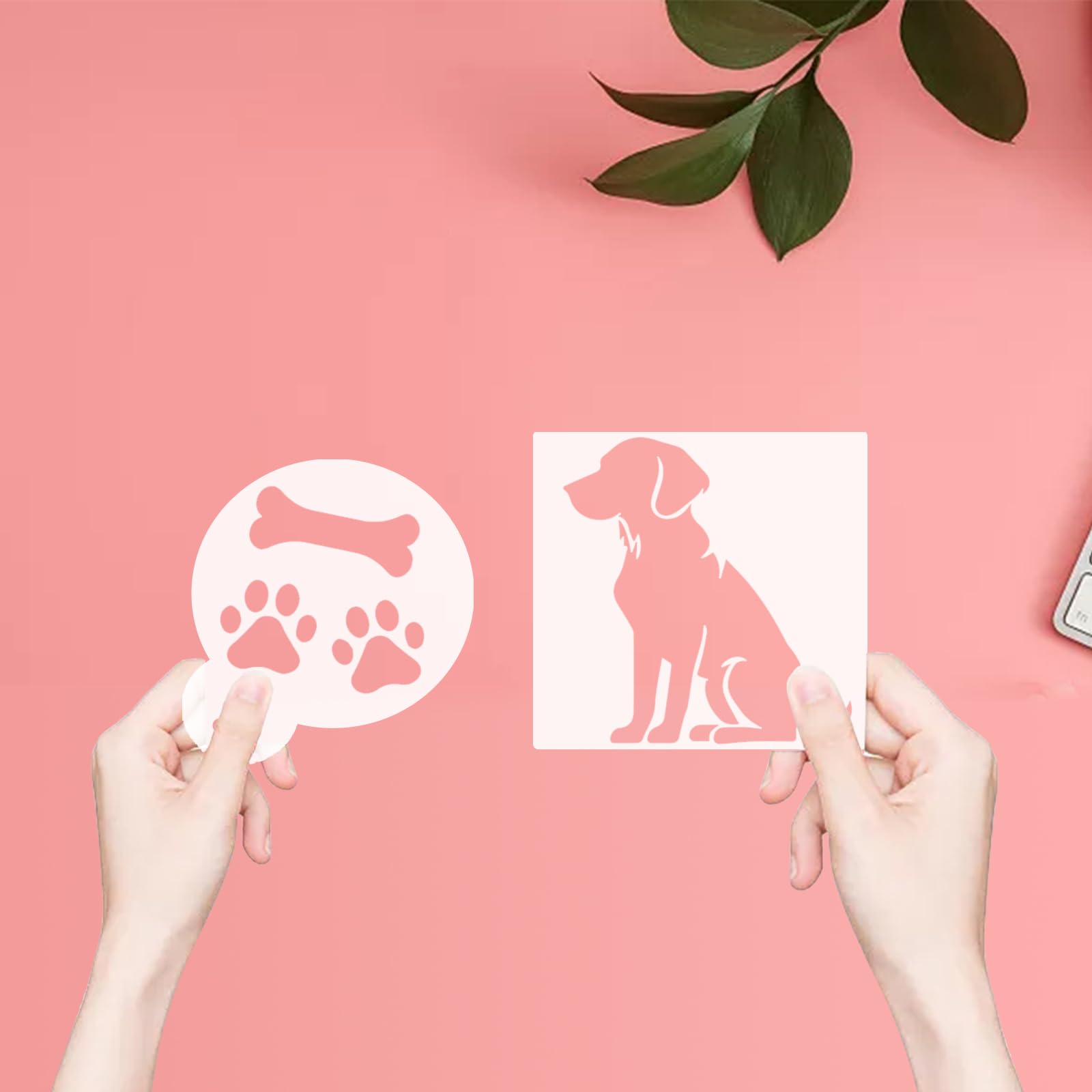 PET plastic stencil close up with smooth edges