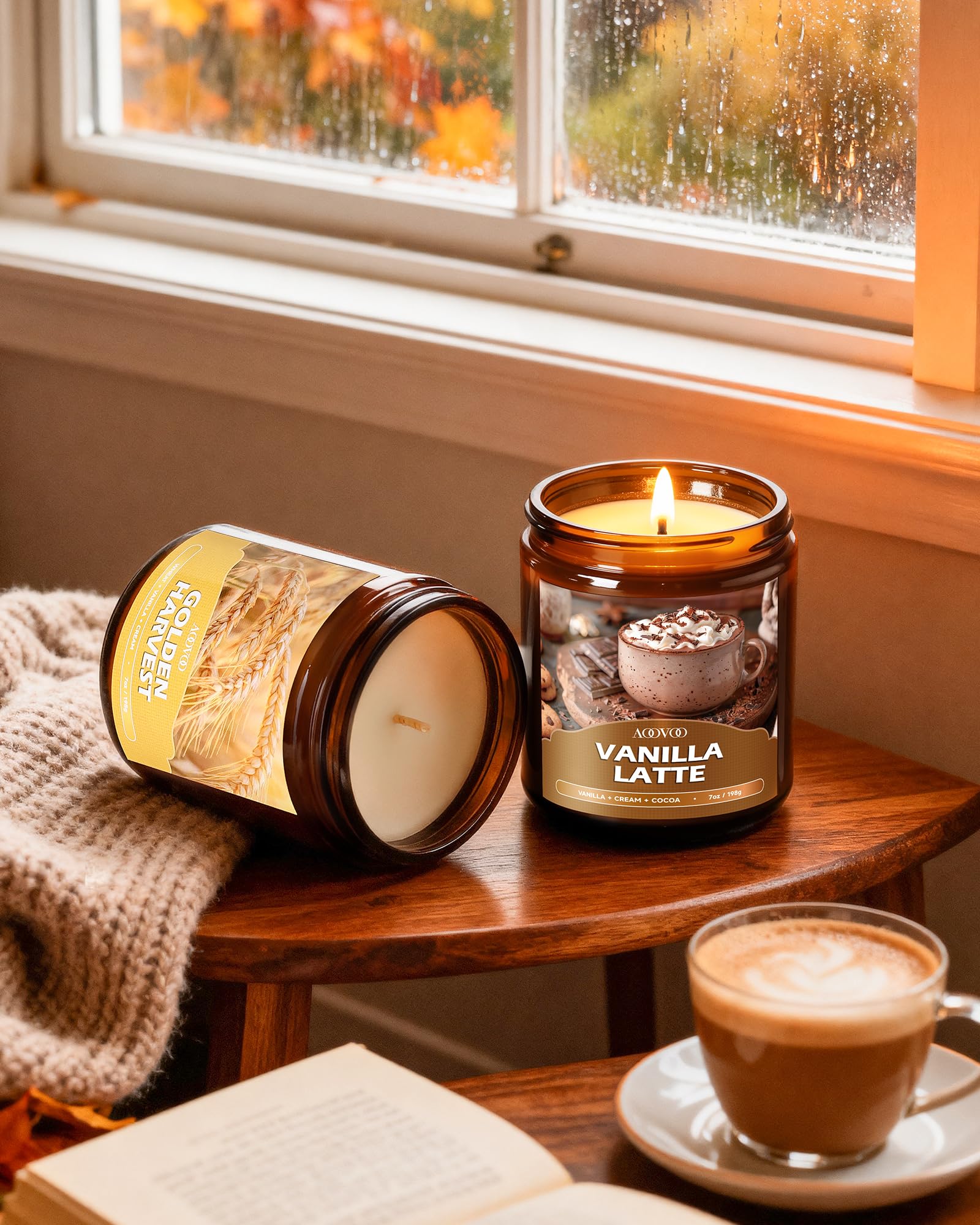 Clove Cinnamon fragrance candle AOOVOO set