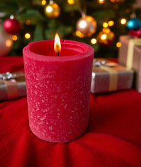 Cinnamon balsam fir scented candle with essential oils