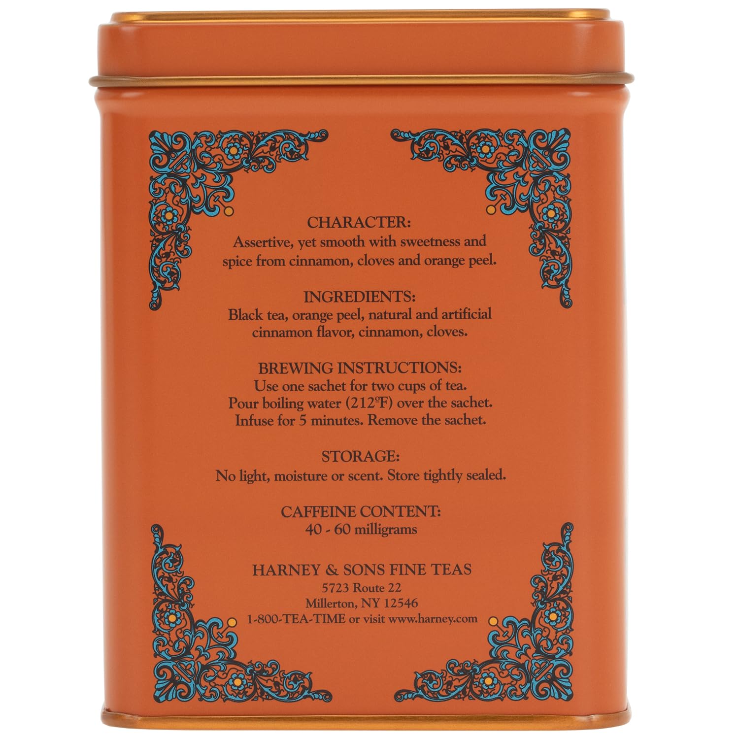Cinnamon orange peel and cloves flavor in Harney & Sons tea
