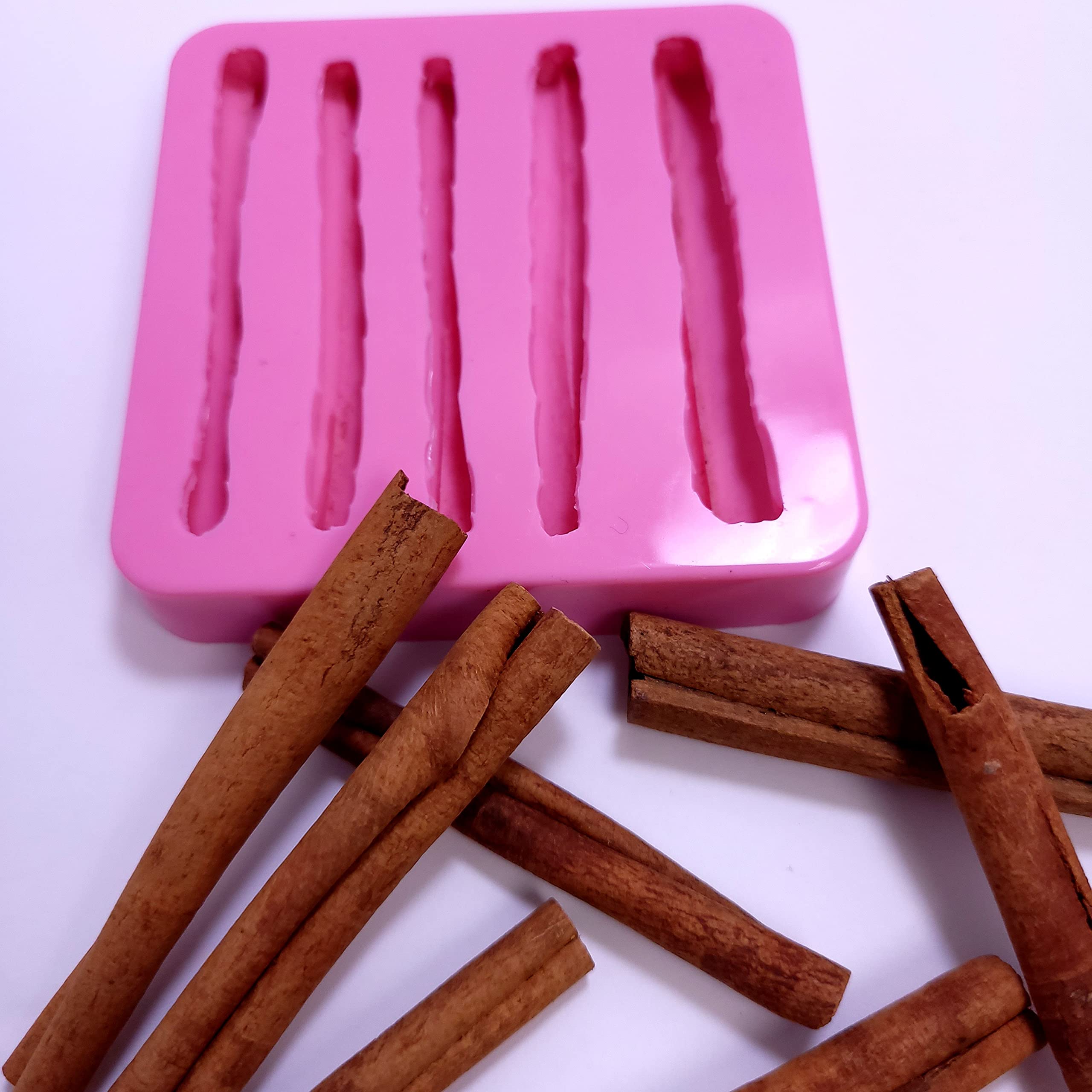Flexible cinnamon silicone mold for wax and soap