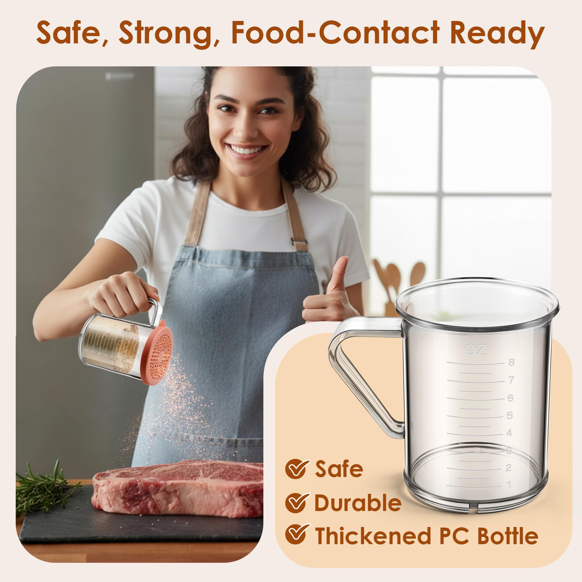 Parmesan cheese shaker using parmesan cheese in dredge