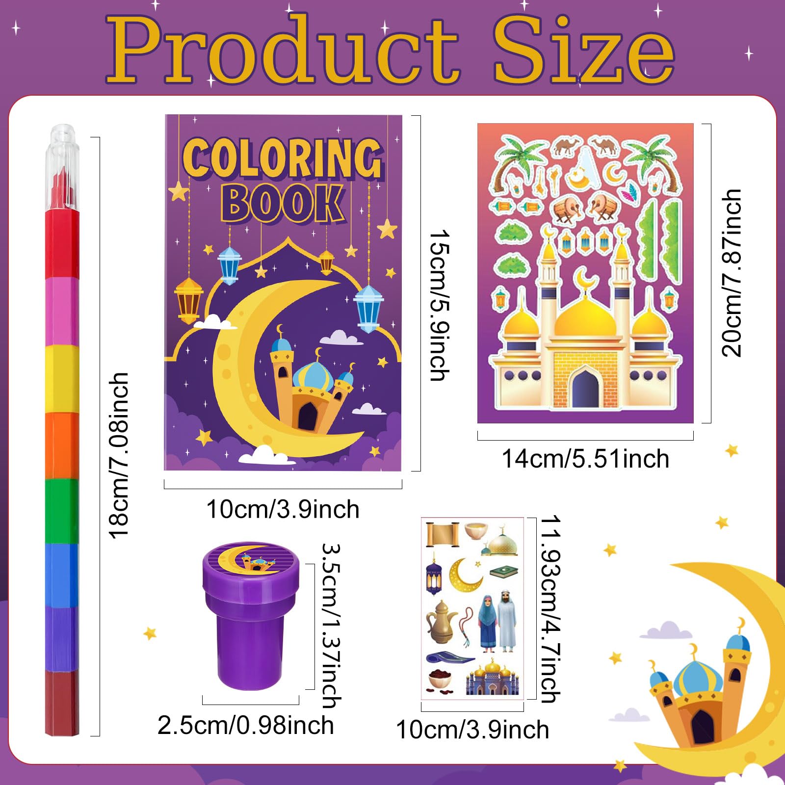 Cinrobiye DIY craft stickers pack for Ramadan