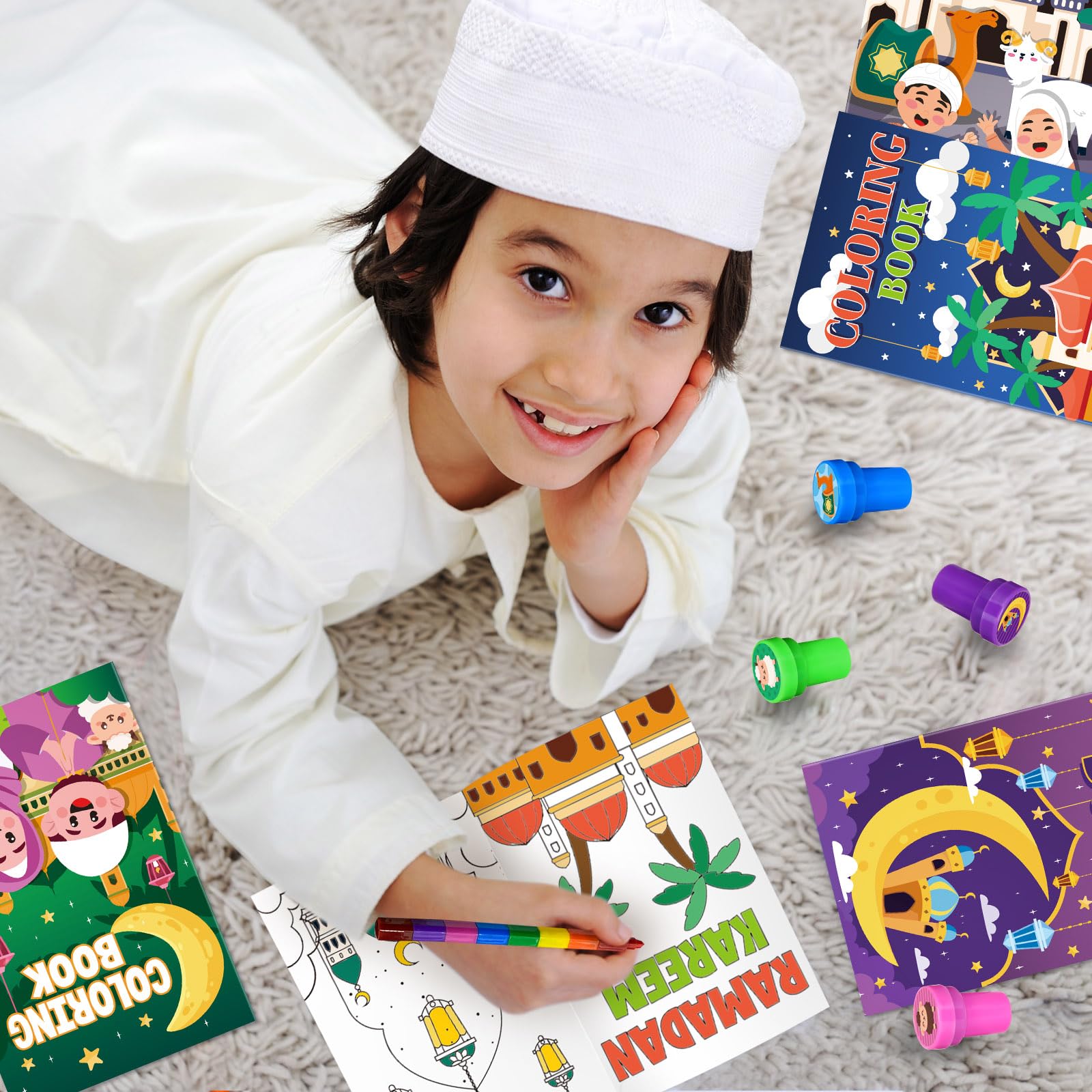 Rainbow scratch paper included in Cinrobiye Ramadan set