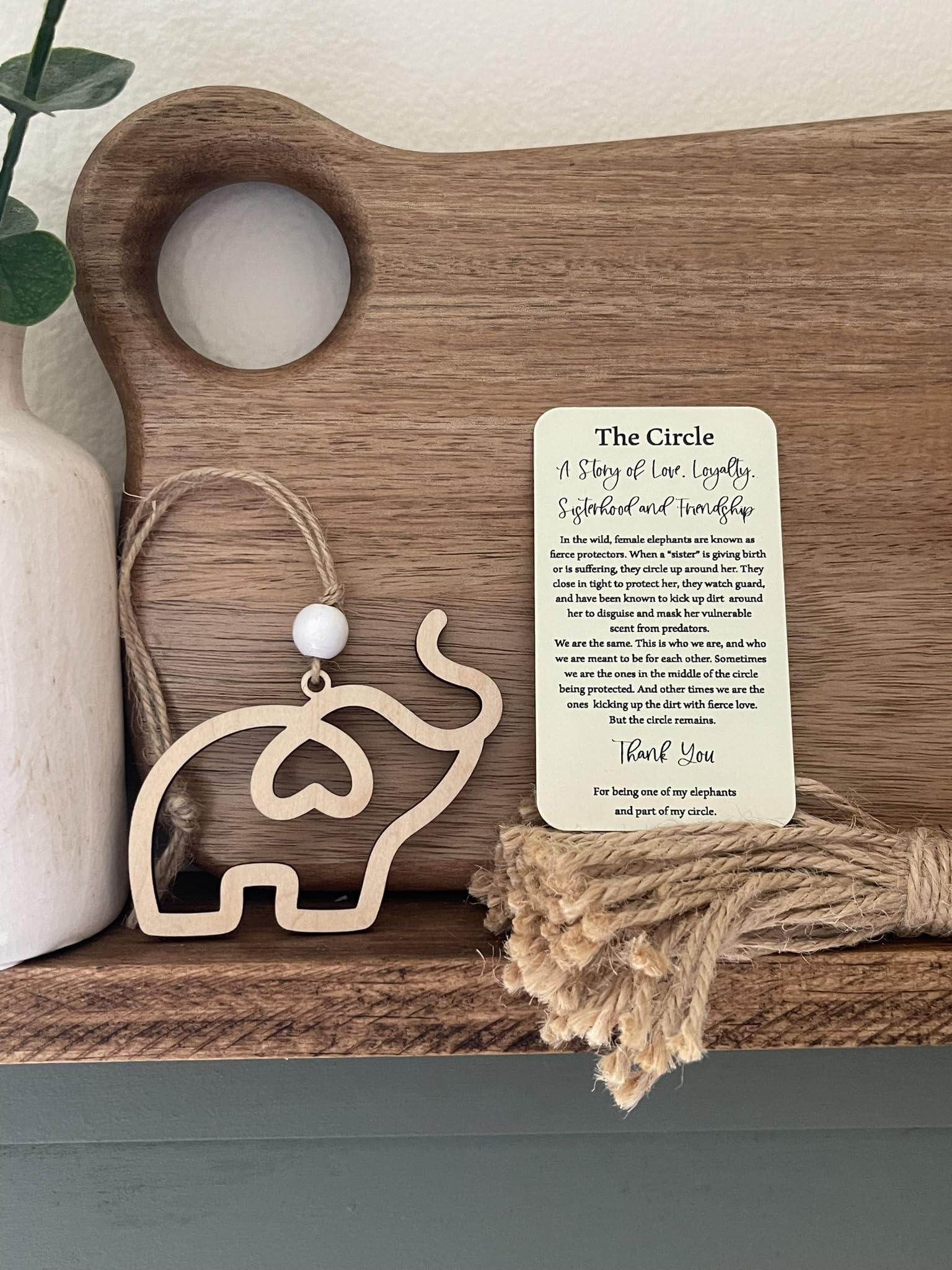 Sisterhood and friendship gift ornament packaging
