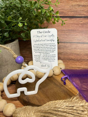 Circle elephant ornament purple bead with gift bag