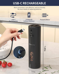 Ergonomic one-handed operation pepper grinder