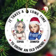 It Takes A Long Time To Grow An Old Friend Ornament oval shape