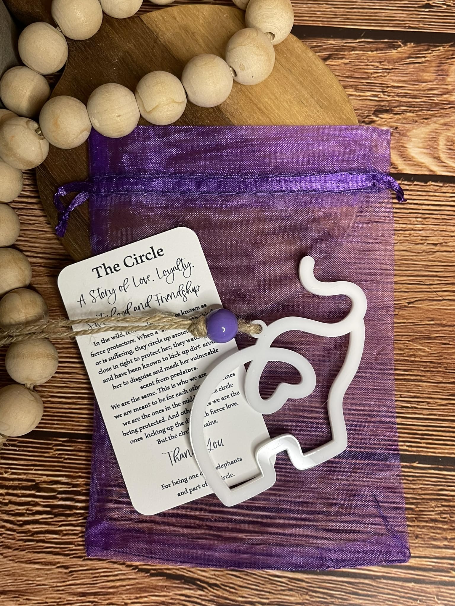 Sisterhood gift ornament for friends in white acrylic