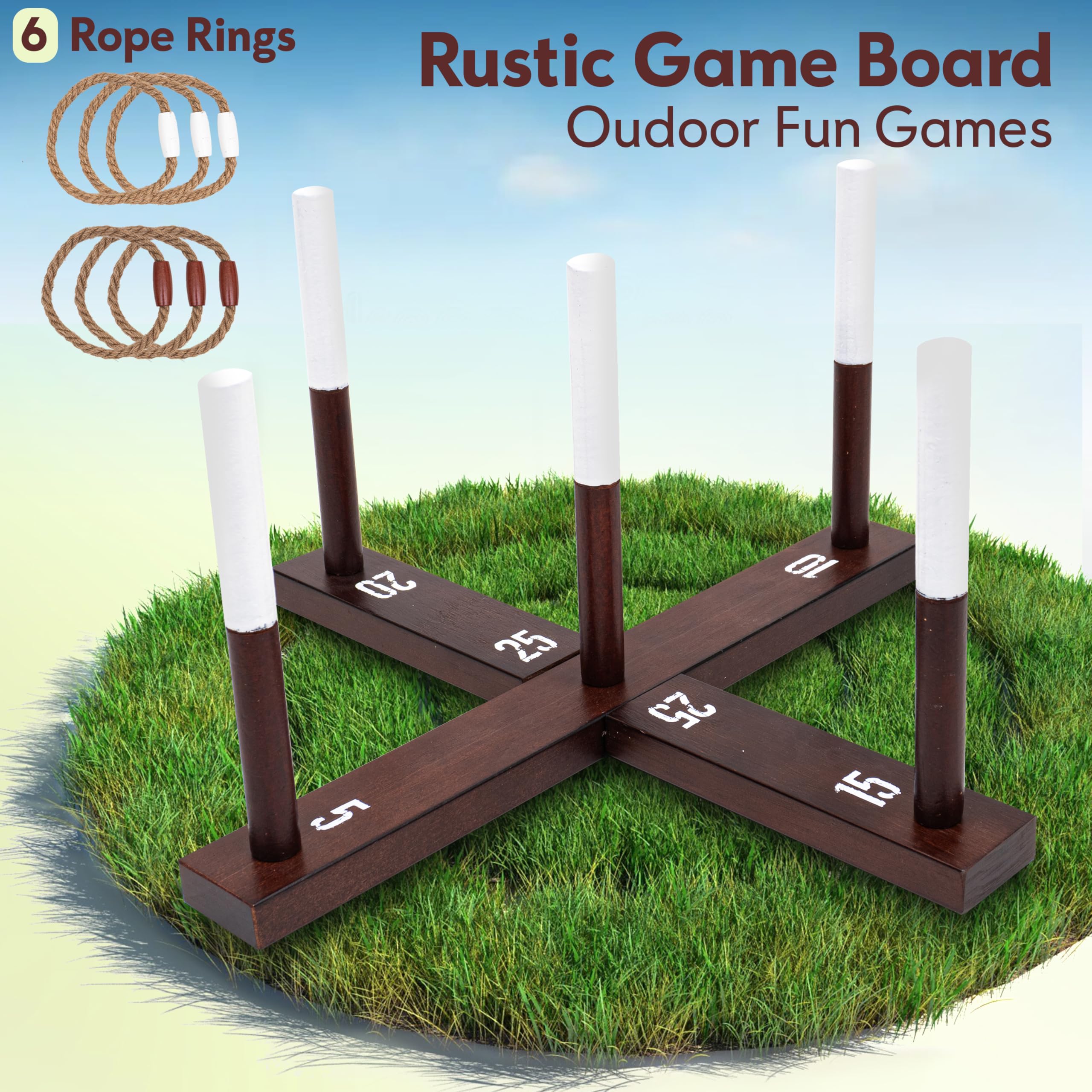 Backyard party accessory ring toss game for family time