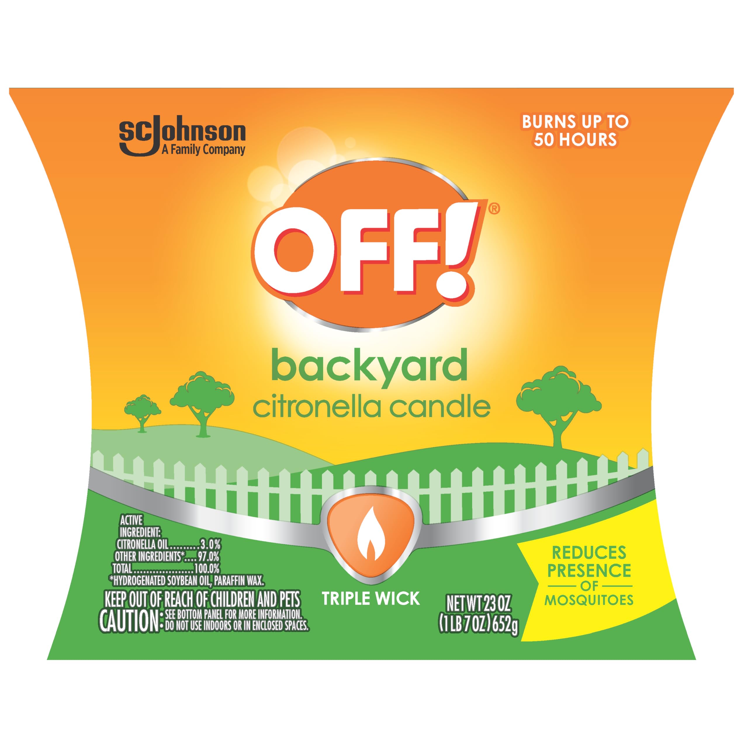 Citronella bucket candle used outdoors for mosquito relief