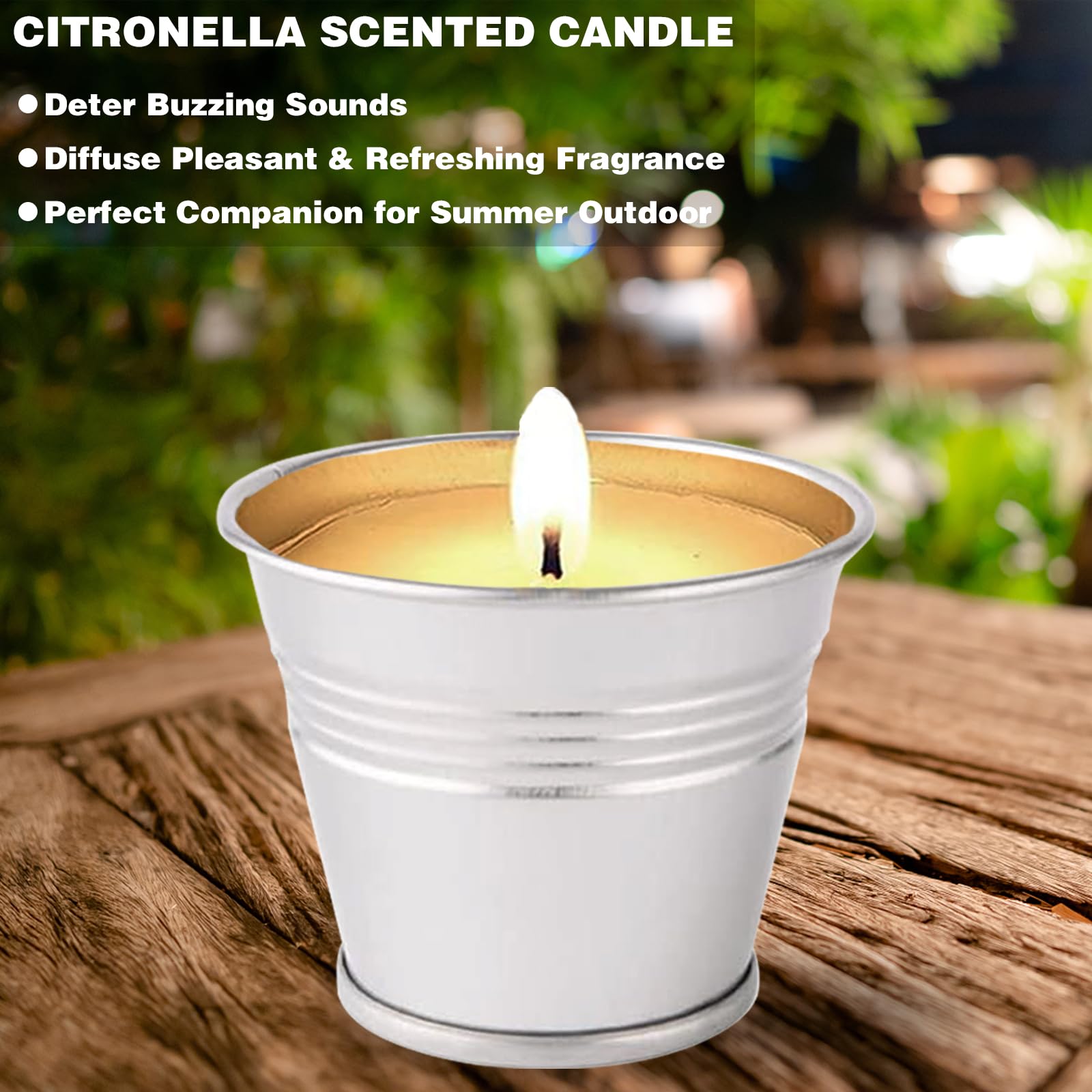 2oz mini tin bucket candles in citronella set
