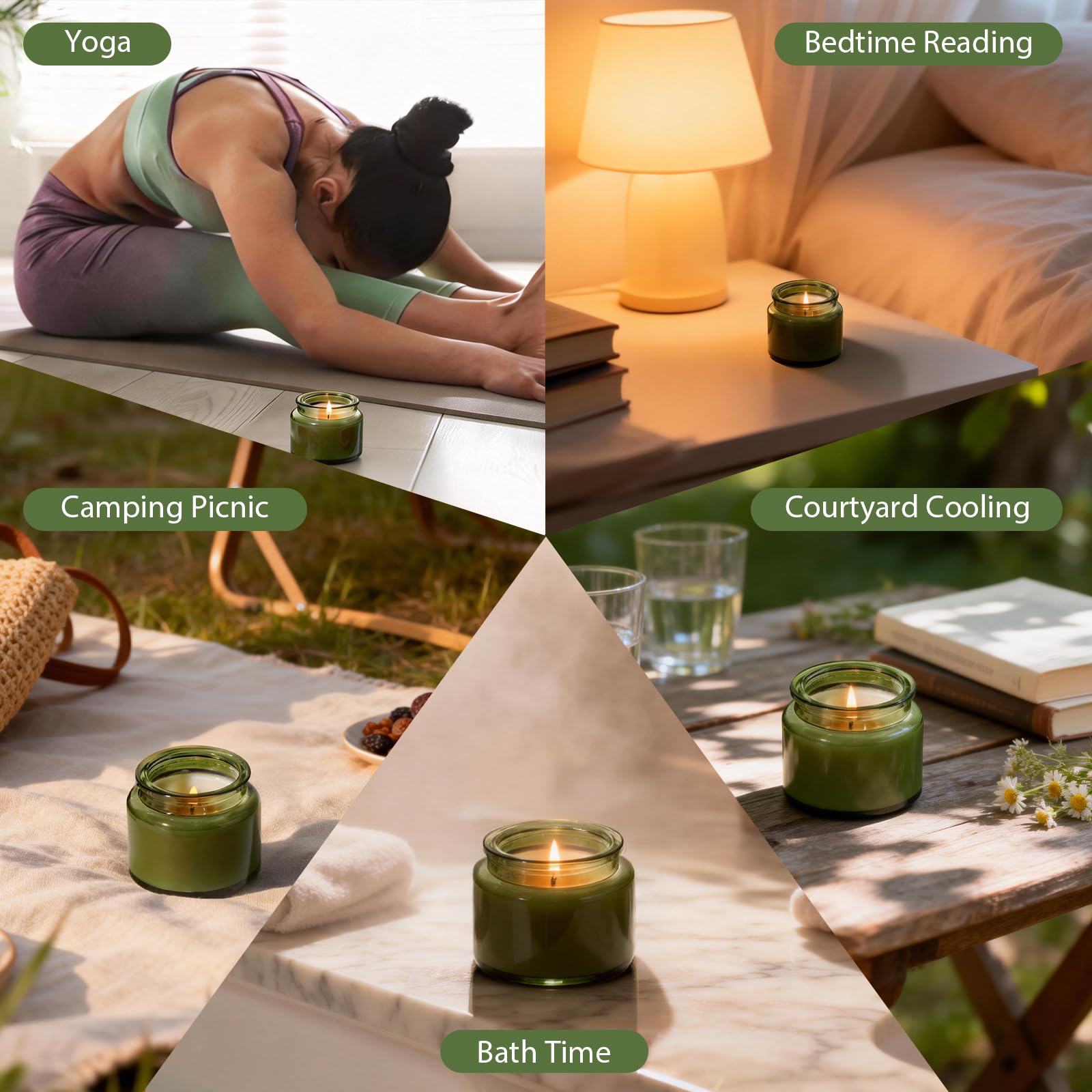 Veiuwa 4oz citronella candle for camping outdoor
