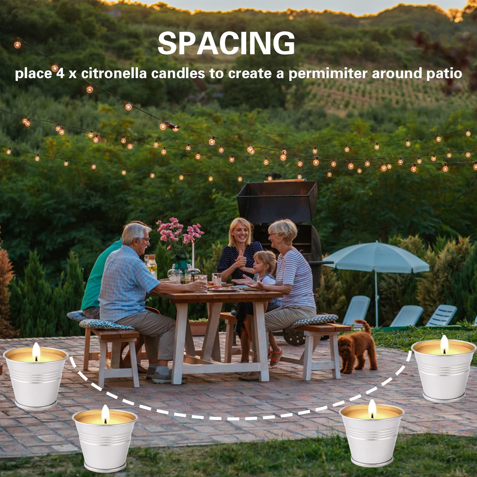 Gift-ready 12 pack citronella candles