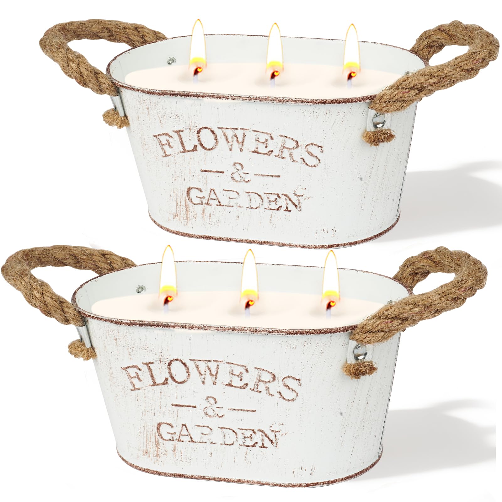 Citronella Candles Outdoor two pack large 12 oz tin jar