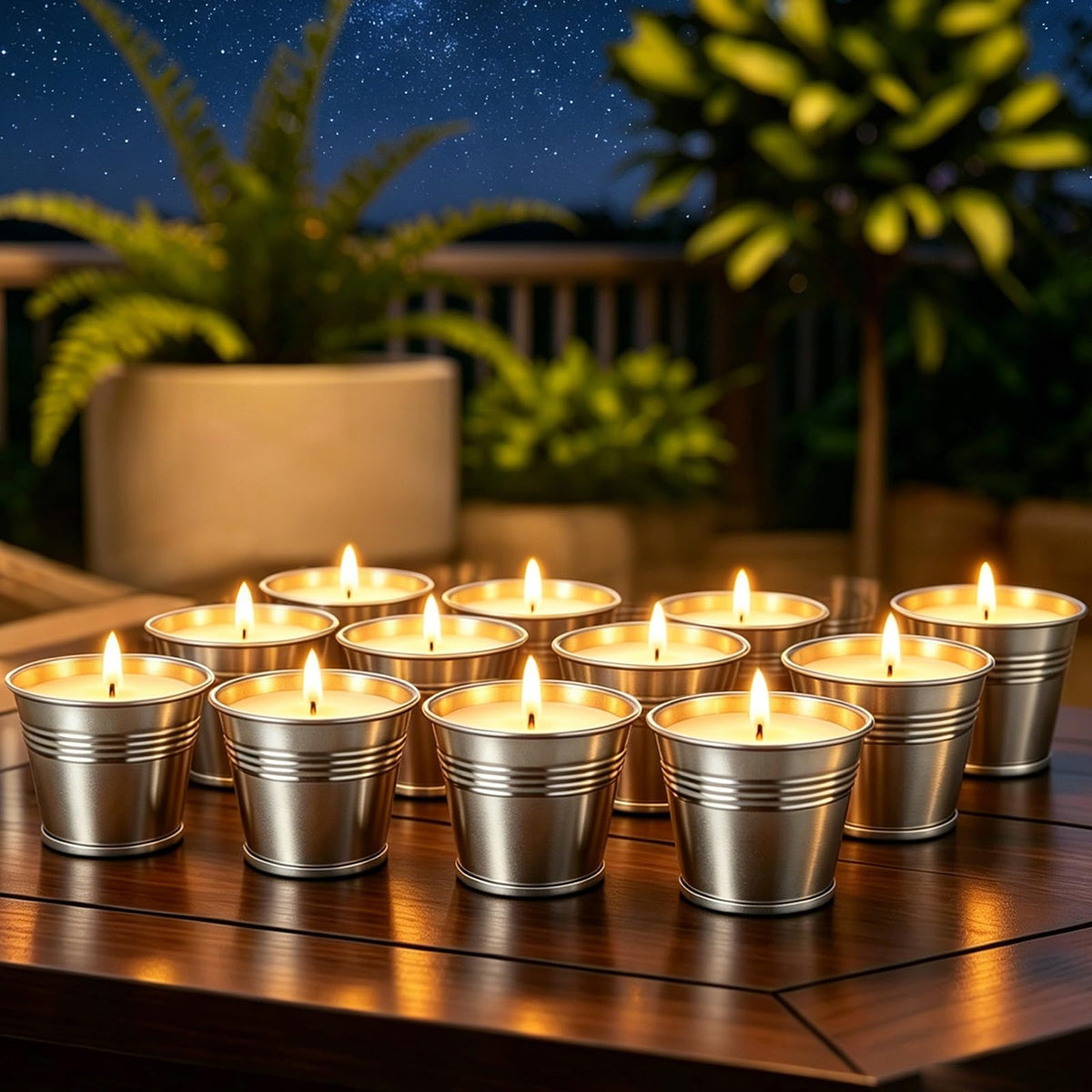 Citronella Candles Outdoor 12 pack 2oz tin candles