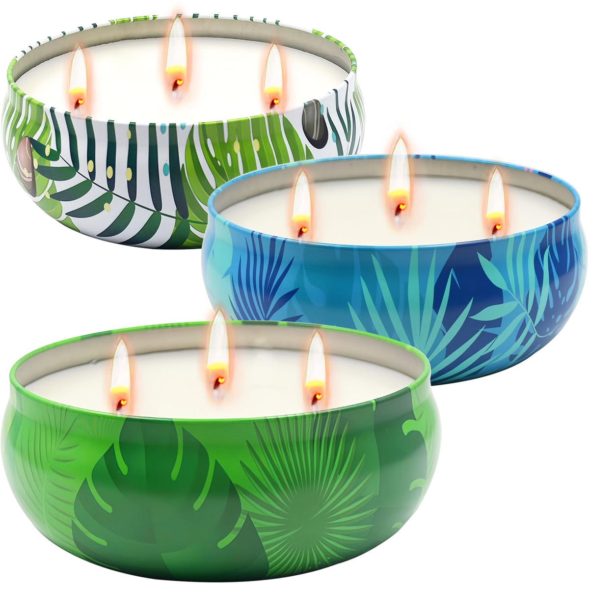 Citronella Candles Outdoor 12oz tin set in 3-pack for patio