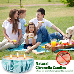 Lemongrass scented citronella candle soy wax 12 oz image