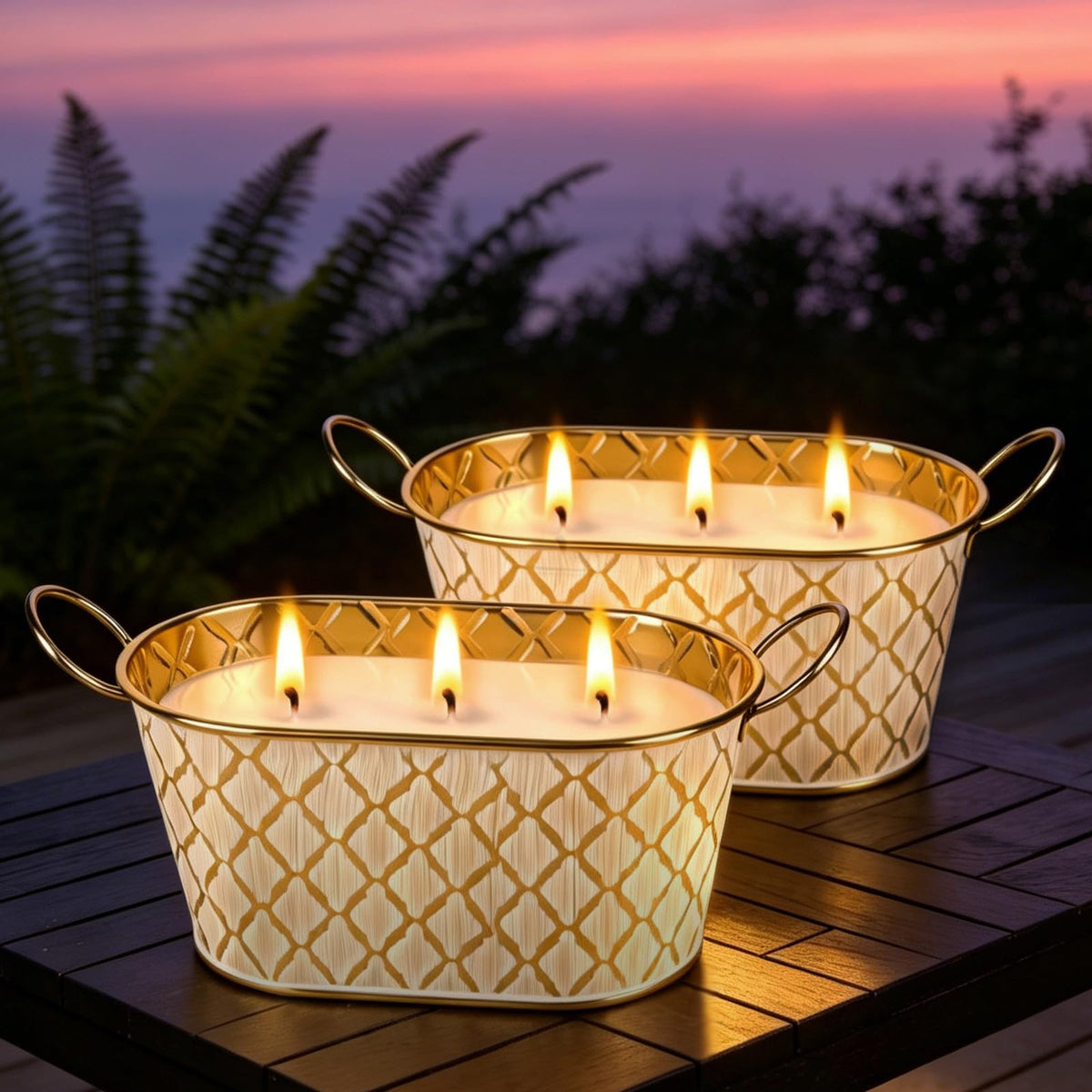 Citronella Candles Outdoor 12oz pack 1 tin with 3-wick design