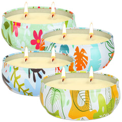 Citronella Candles Outdoor 4 Pack 6 oz each in decorative jars