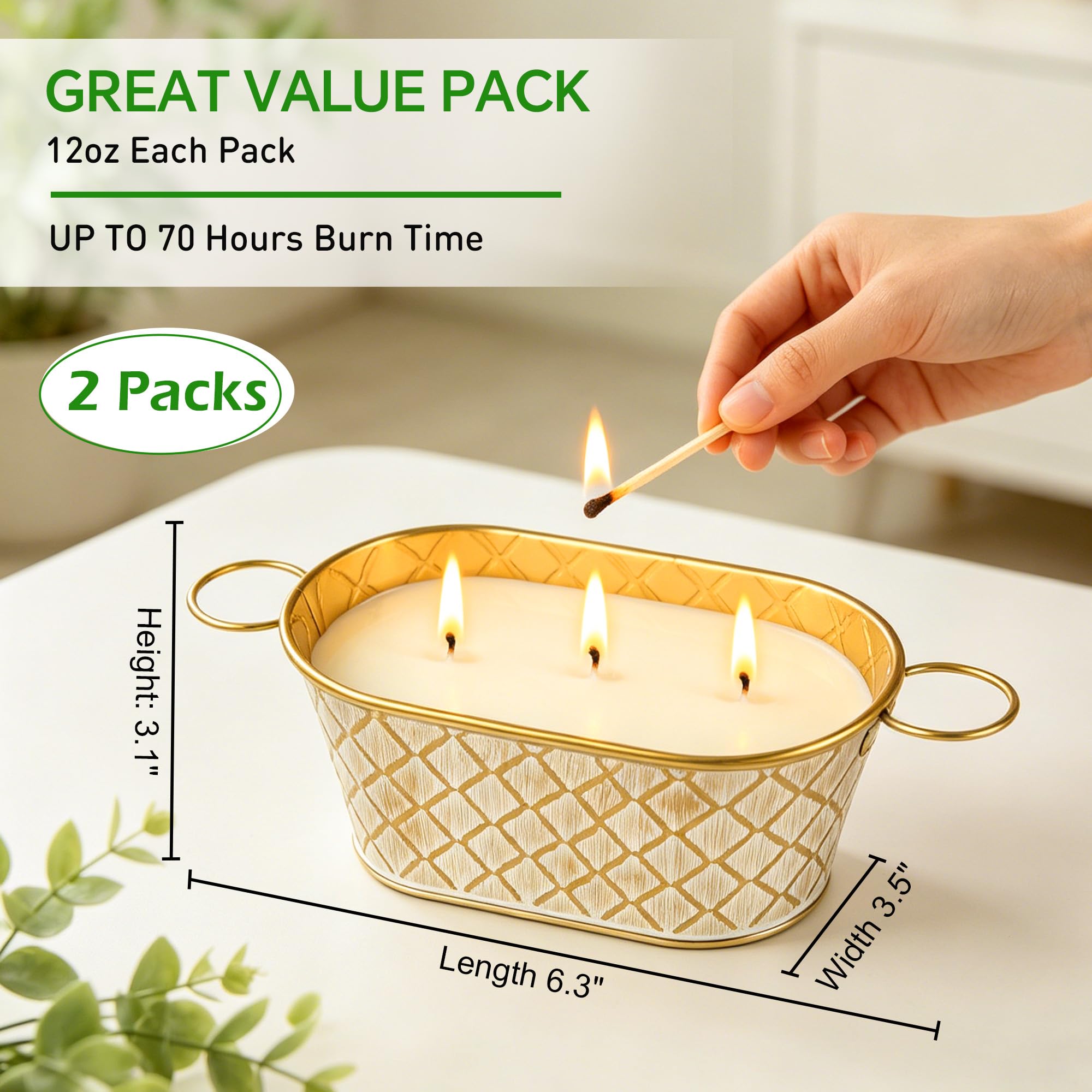 Citronella Candles Outdoor handle tin for easy moving