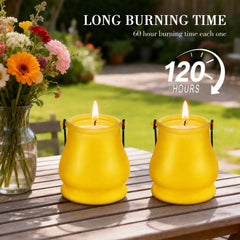 Indoor outdoor citronella candle burn clean with lemongrass
