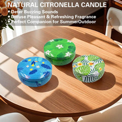 Outdoor citronella candle in a 12oz tin suitable for balcony