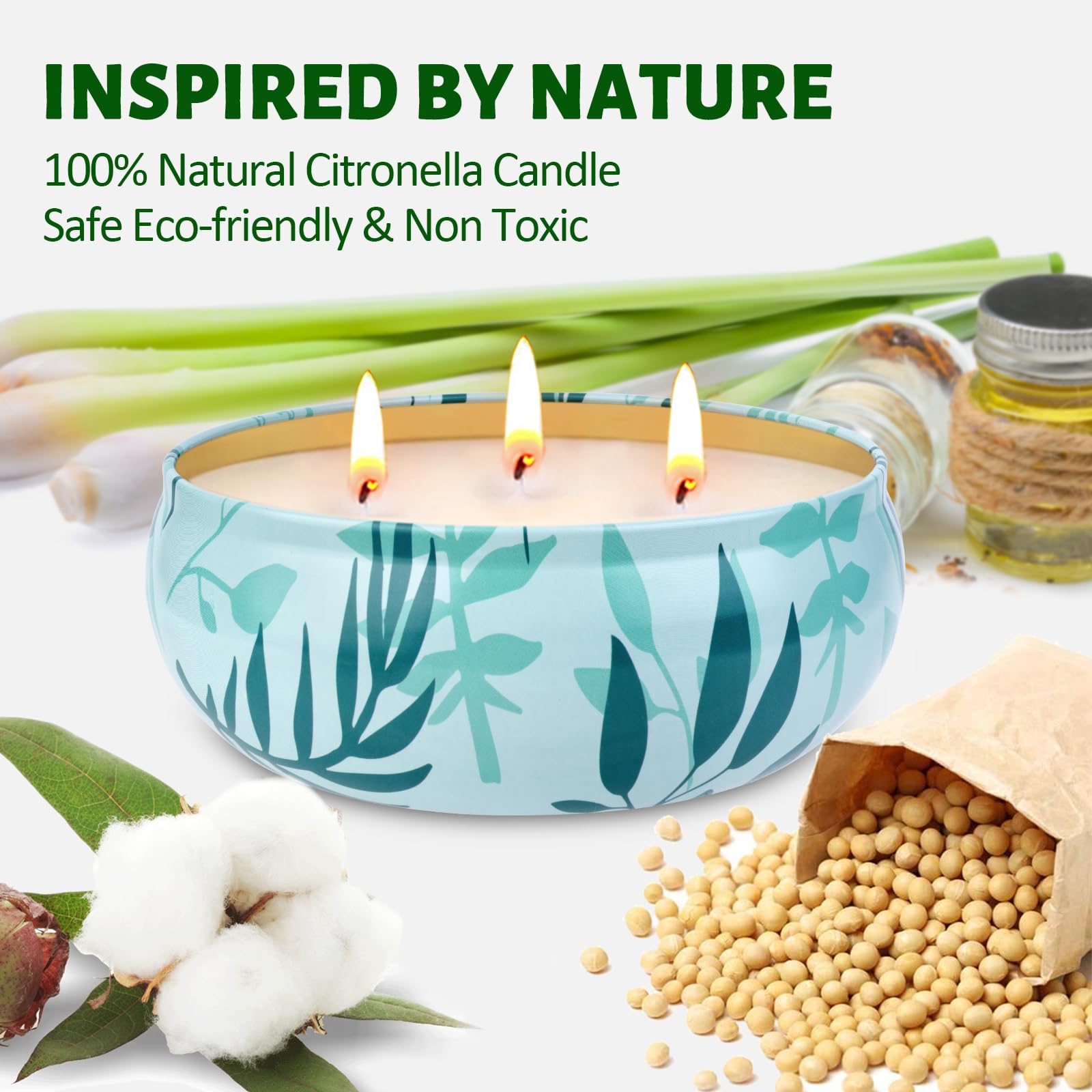 Outdoor patio set 12 oz citronella candle image