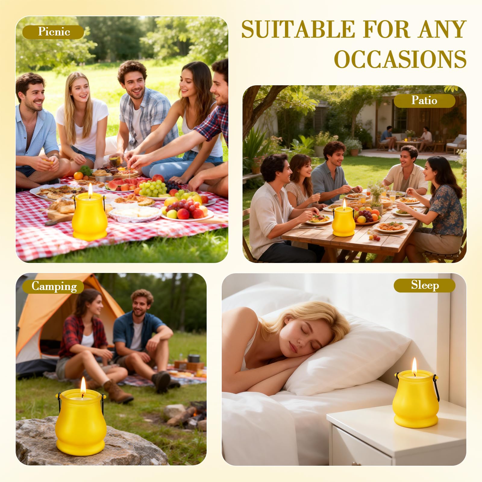 Patio backyard candle set 2-pack for gatherings