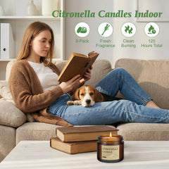 Indoor use citronella candle suitable for living room and kitchen