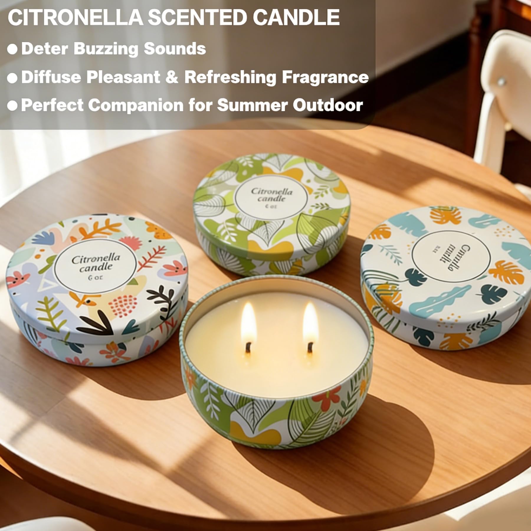 Lemongrass scented citronella candle 6 oz