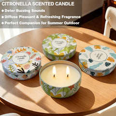 Lemongrass scented citronella candle 6 oz