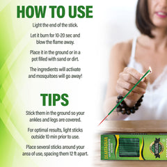 Plant based DEET free mosquito repellent incense sticks image