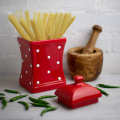 City to Cottage cookie jar style canister on countertop