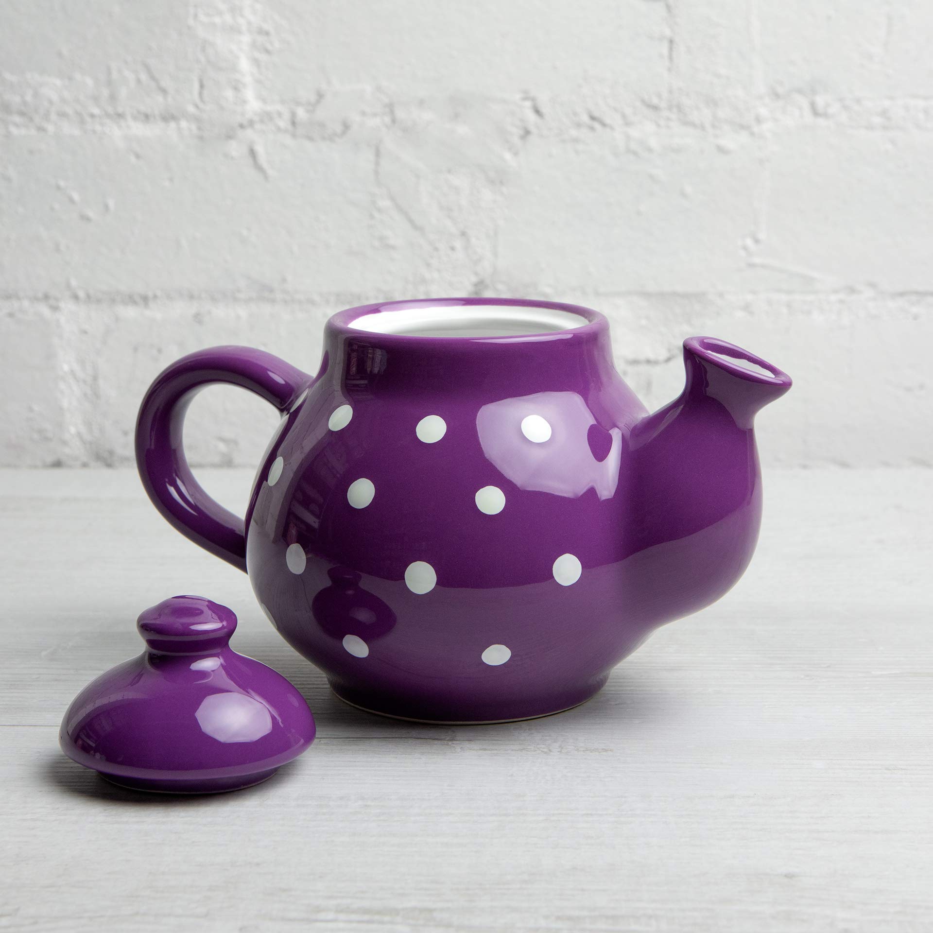 Polka dot teapot for tea lovers city to cottage