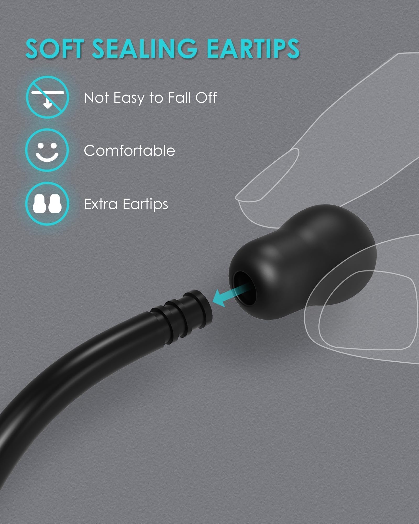Soft sealing eartips and reinforced eartube design Clairre