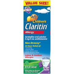 Claritin Children's Allergy Medicine 8 oz bottle