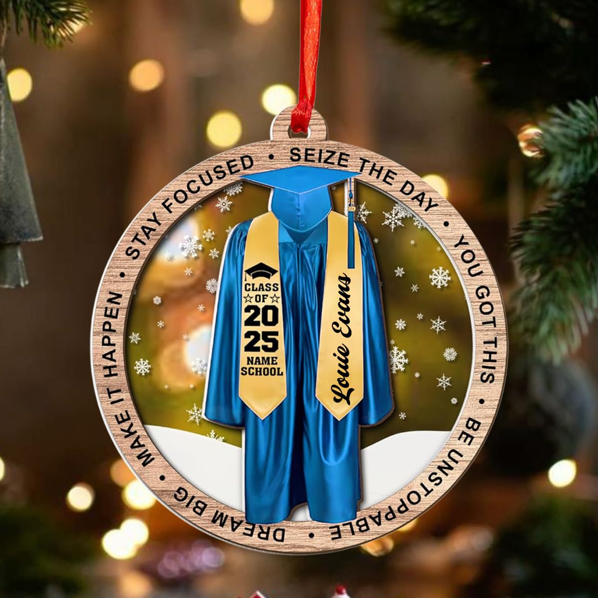 Class of 2026 gown ornament for graduates