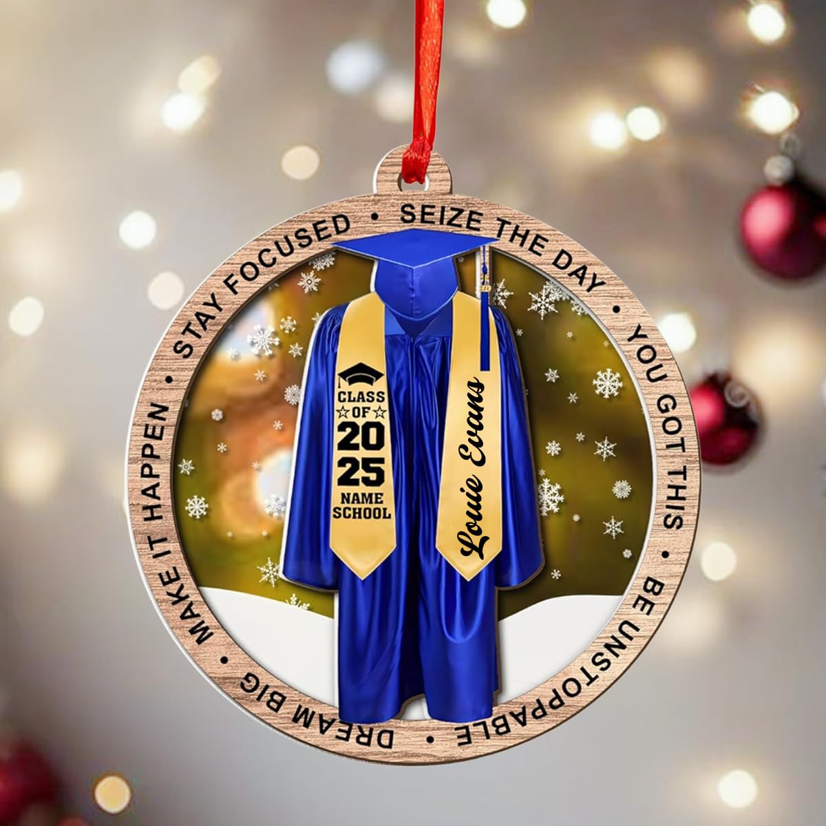 Class of 2026 graduation ornament gown design