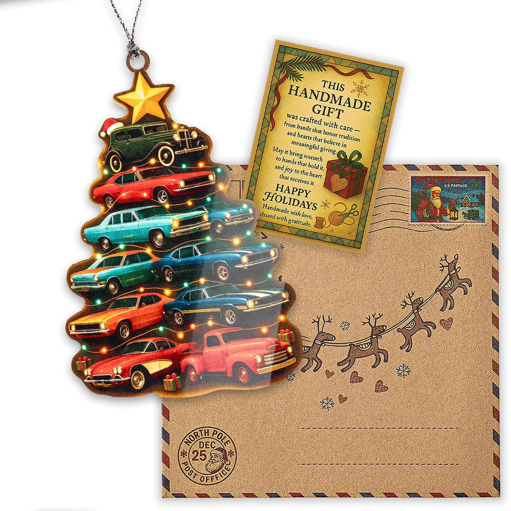 Timeless holiday ornament with detailed finish