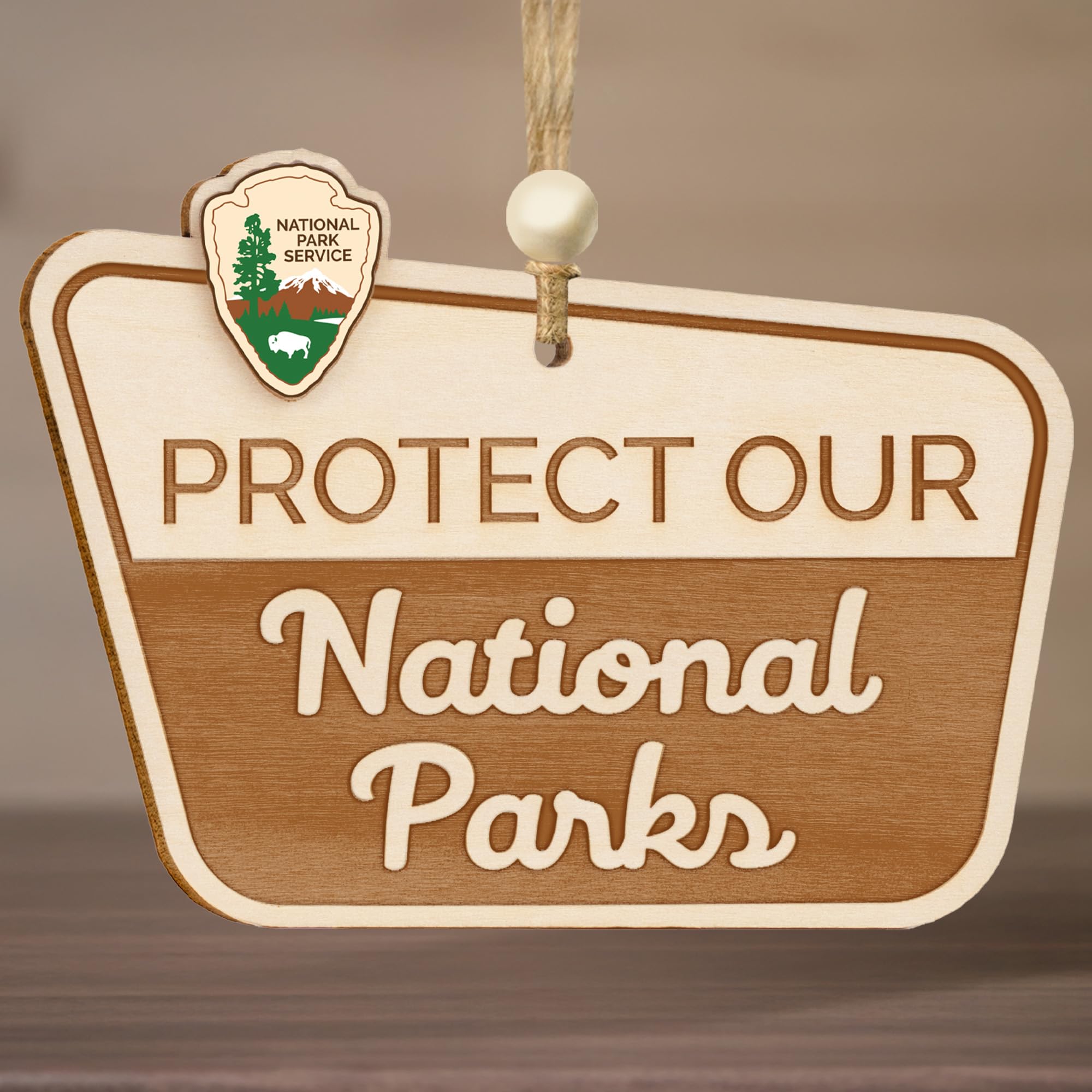 Classic park entrance sign decal visual concept