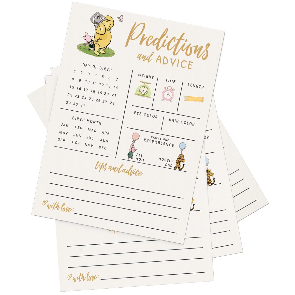 30 card set of Pooh Bear advice and predictions