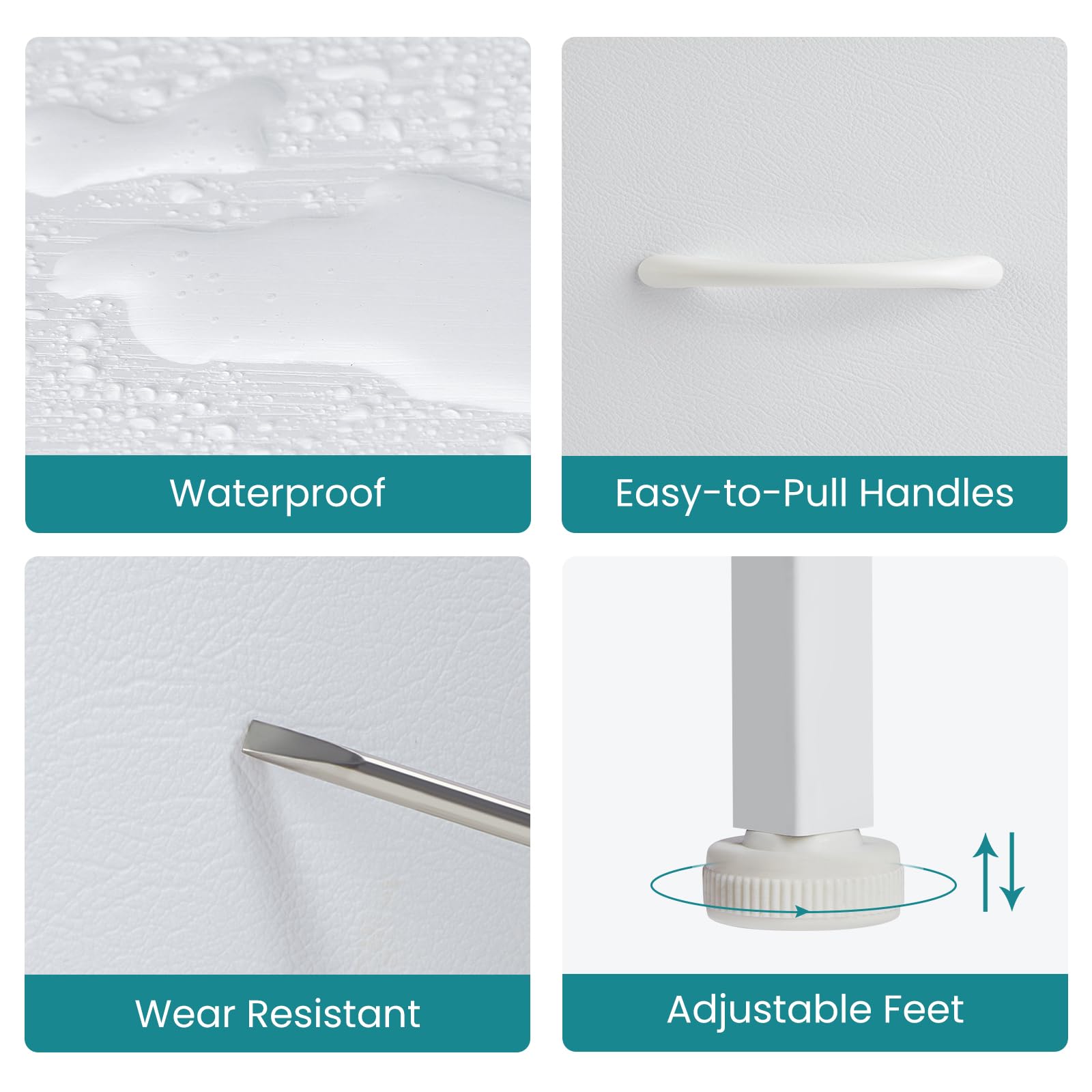 Classic white OLIXIS dresser for bedroom entryway and living room use