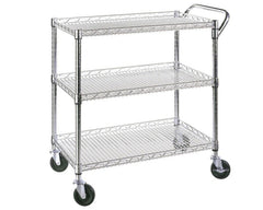 classics heavy duty 3 tier rolling cart with wire shelves