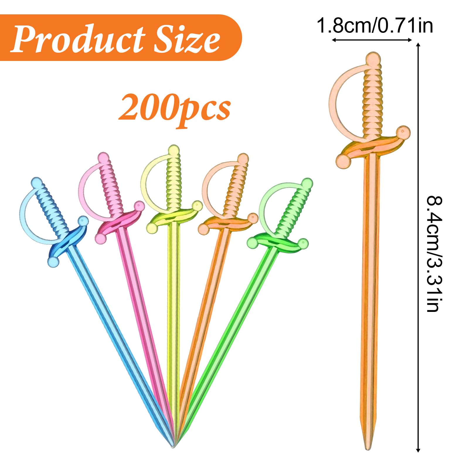 3.3 inch plastic cocktail picks by Classicseali