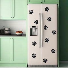 Magnetic paw print with film coating